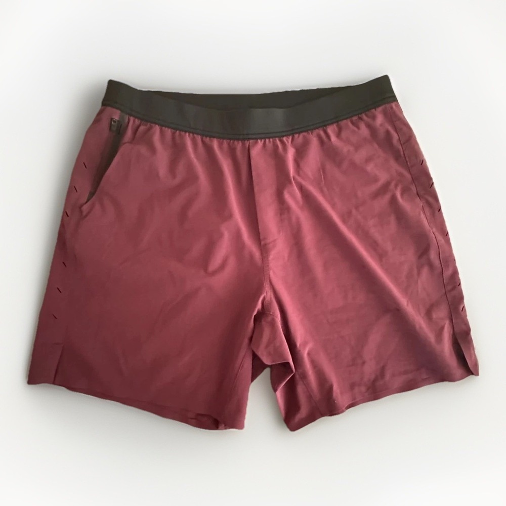 Ten Thousand Interval Short Men's XL Burgundy 7" Unlined Training Gym Run